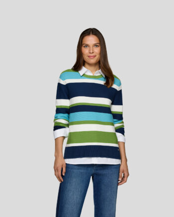 RABE Damen Streifenpullover