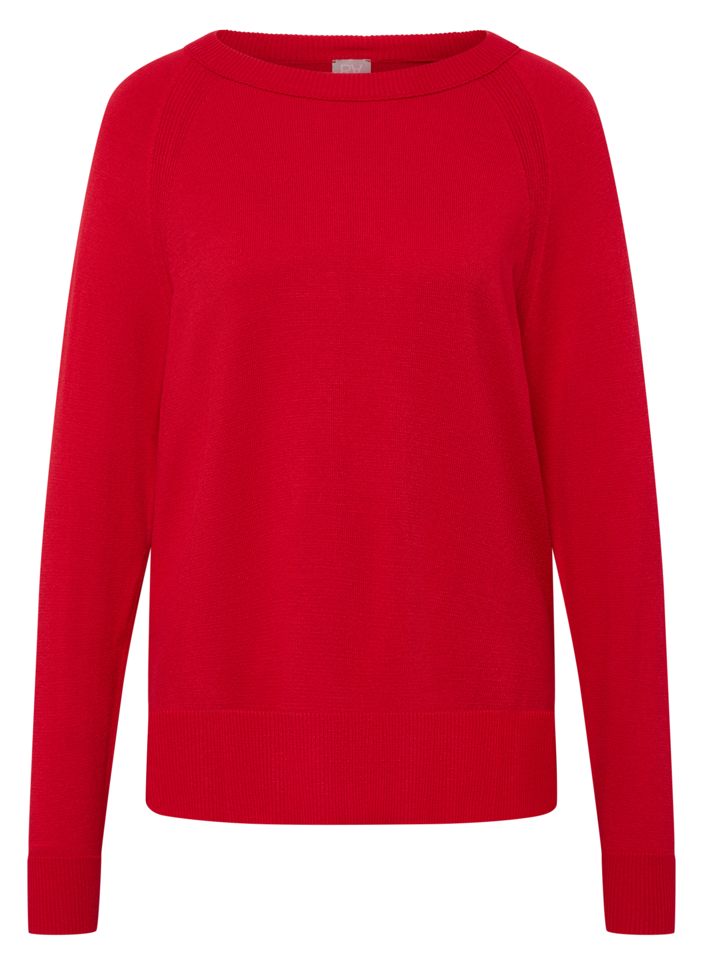 RABE Damen Feinstrickpullover mit Seitenschlitz in rot