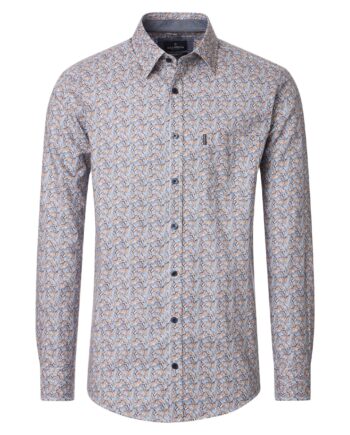 CASAMODA Herren Freizeithemd mit Alloverprint Comfort Fit