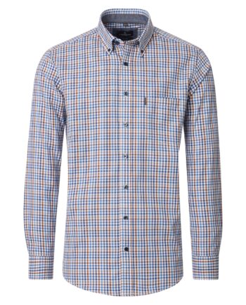 CASAMODA Herrenhemd mit Button-Down Kragen kariert Casual Fit