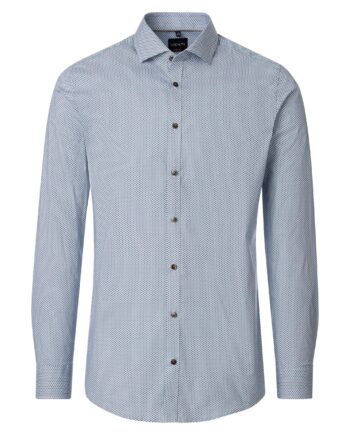 VENTI Herrenhemd mit Minimal-Print in Body-Fit