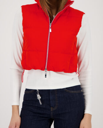 MONARI Damen Steppweste mit Stehkragen in rot