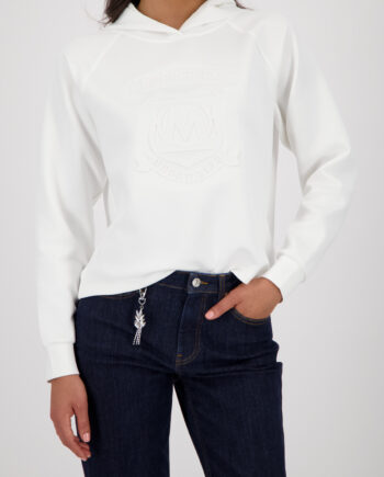 MONARI Damen Sweatshirt mit Emblem in offwhite
