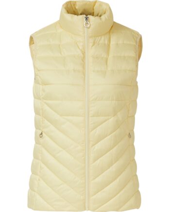 S.OLIVER Leichte Damen-Steppweste mit Stehkragen in vanille-gelb