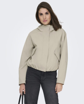 ONLY Damen Blouson mit Kapuze ONLGISELL in beige und grün