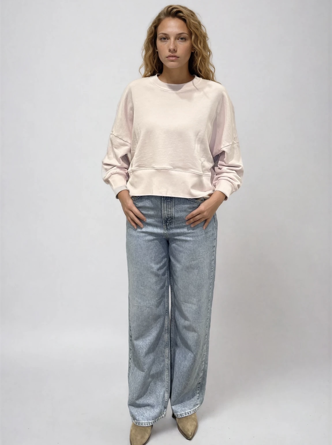 MARC O‘POLO Damen Sweatshirt Relaxed Fit mit Logoprint auf dem Rücken in Rosa