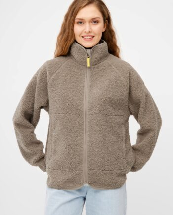 DERBE Damen Teddy-Fleecejacke Kuschelby recyceltes Fleece