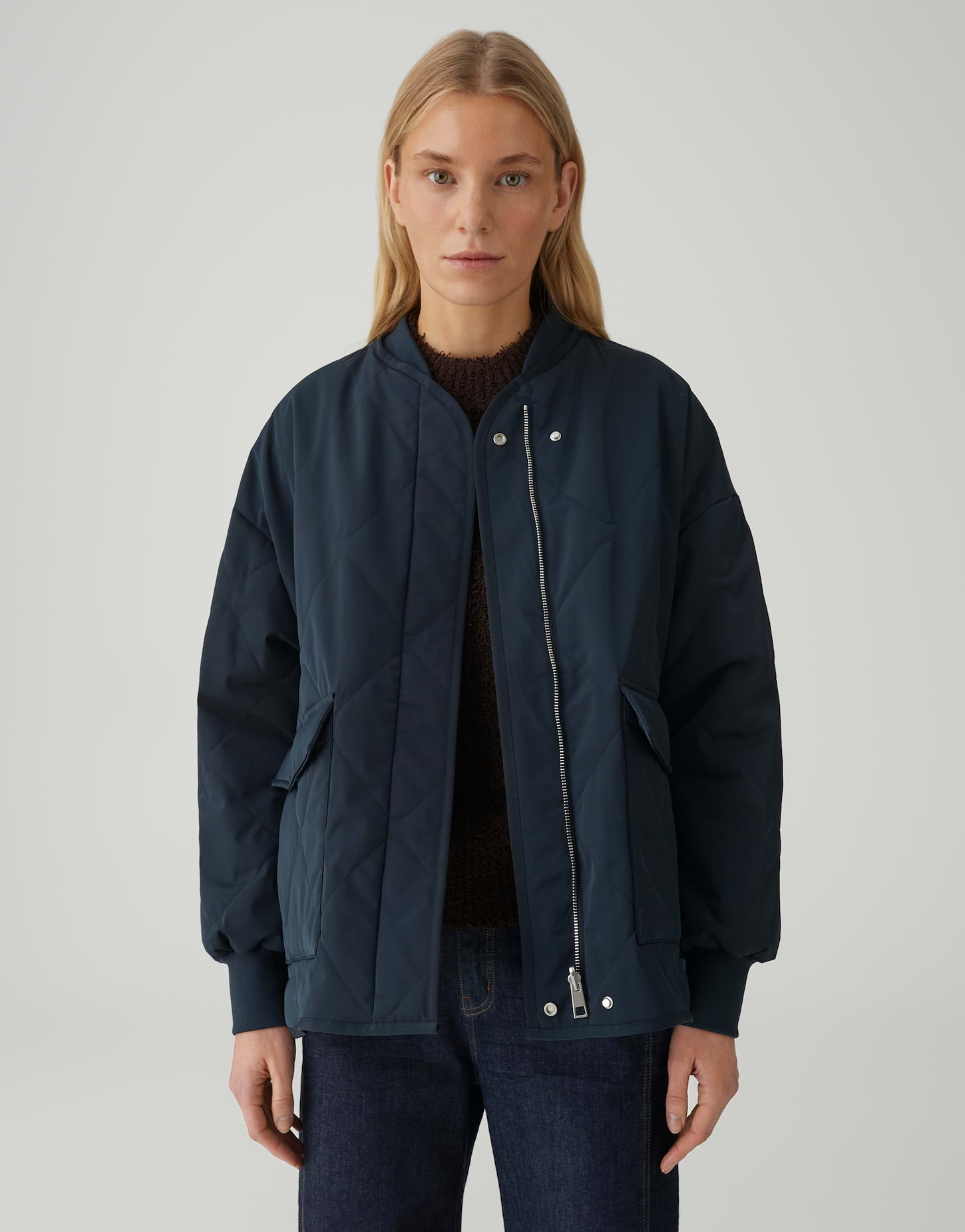 OPUS Damen Blousonjacke Hellsy in Coal Blue