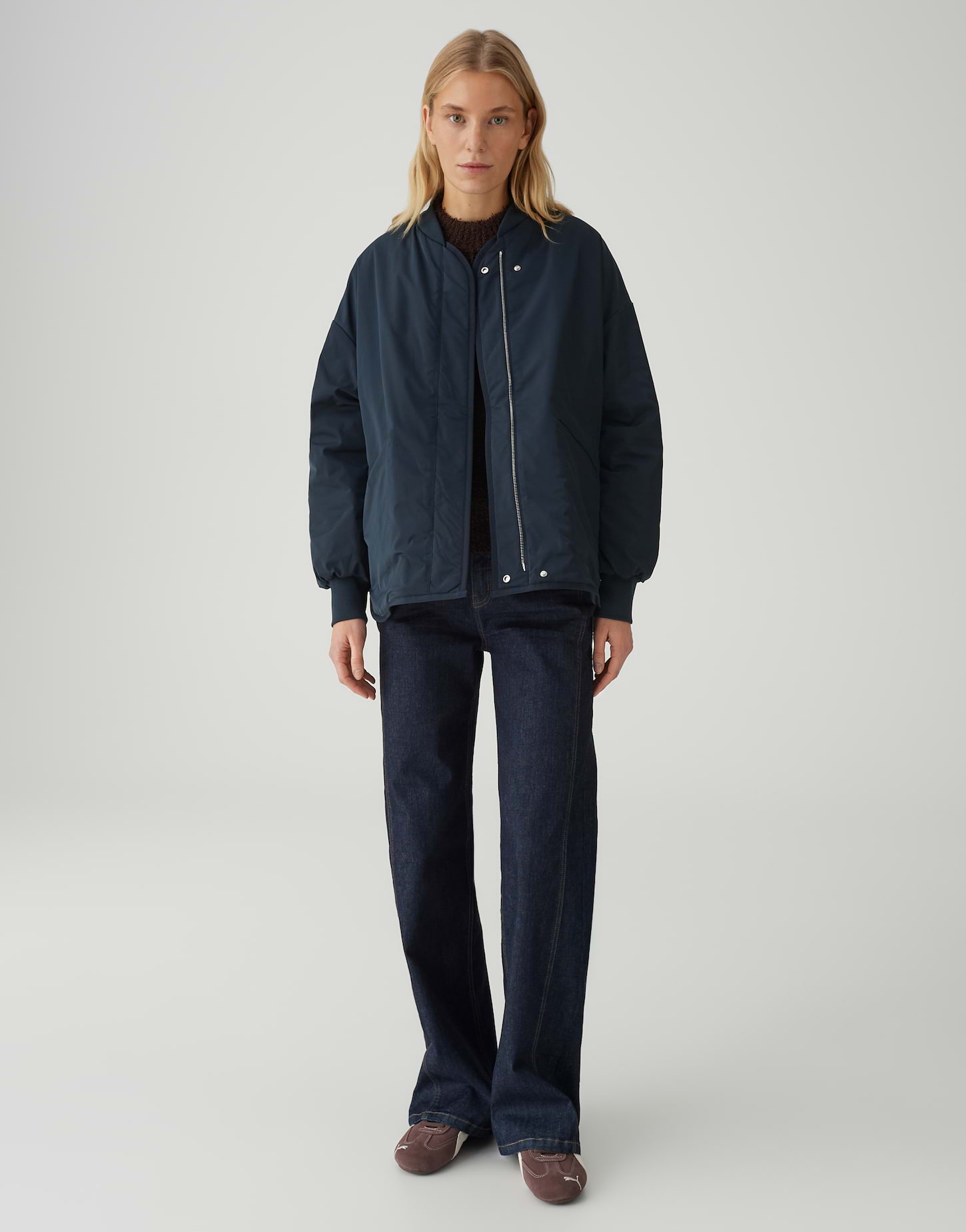 OPUS Damen Blousonjacke Hellsy in Coal Blue