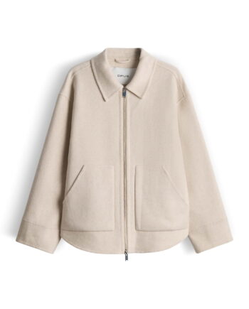 OPUS Damen Double-Face Wolljacke Hillvyn in Natural Glaze beige