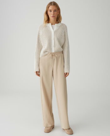 OPUS Damen Jogg-Style Hose Melane flow Beige und Braun