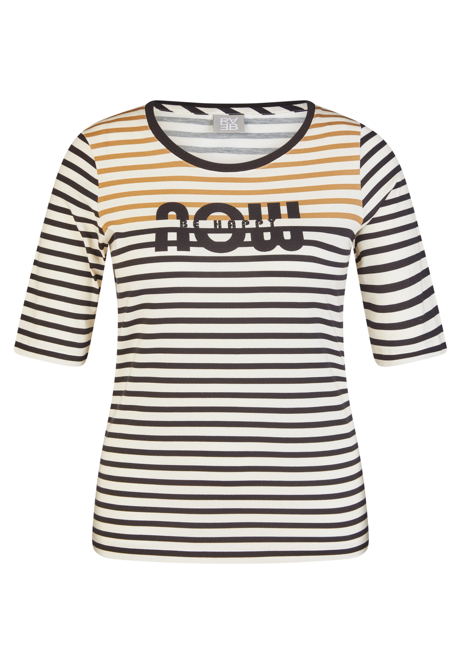 RABE Damen Langarmshirt mit Streifen und Glitzerdetails