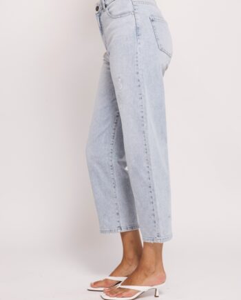 ZHRILL Damenjeans ZHIZA Straight Fit Ankle-Länge in Farbe Light Blue