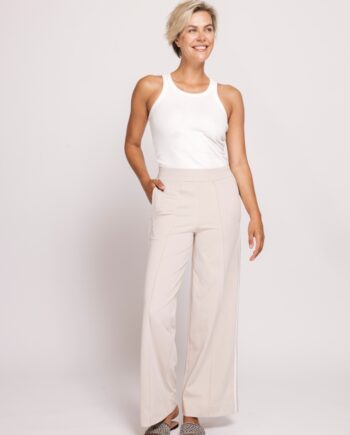 ZHRILL Damenhose mit seitlichem Gallon-Streifen ZHDEENA in Beige