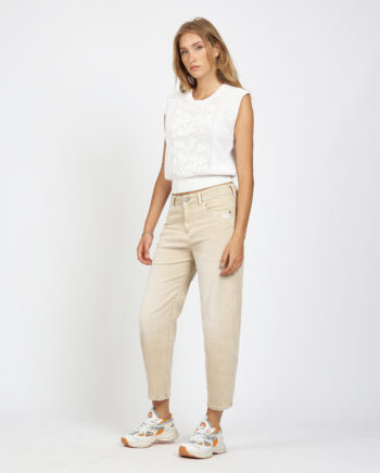 GANG Damenjeans 94IDA - o-shape fit in beige used wash