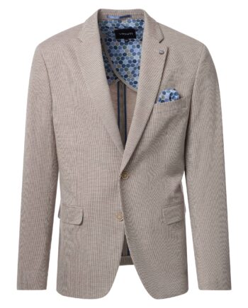 VENTI Herren Sakko aus Stretch-Jersey in mittelbraun
