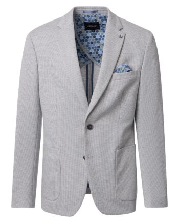 VENTI Herren Sakko aus Stretch-Jersey in hellgrau