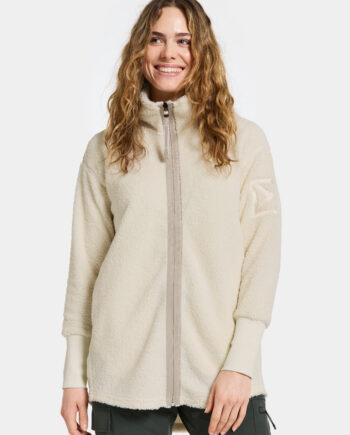 DIDRIKSONS Damen Teddy Fleece-Jacke SALLY WNS FZ 2 in offwhite