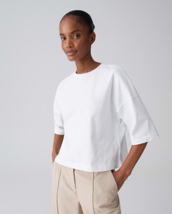 OPUS Damen Boxy T-Shirt aus reinem BCI Cotton
