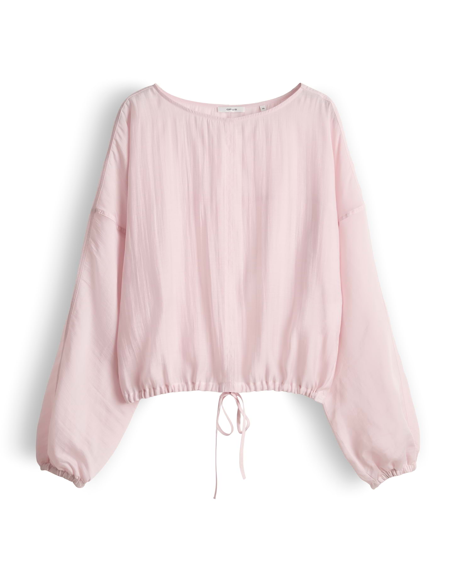 OPUS Damen Semitransparente Bluse mit Tunnelzug Loose Fit Filla