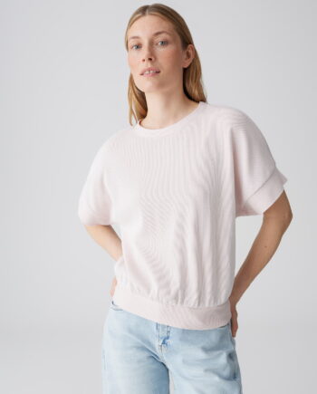 OPUS Damen Sweatshirt mit gestreiften Rippeneffekt Loose Fit Gimos