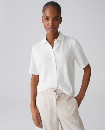 OPUS Damen Jersey-Bluse in Rippoptik Somelli