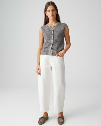 OPUS Damen Barrel Jeans Denim Lissie bold in Milk/Offwhite