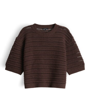 OPUS Damen Kurzarm-Pullover Ploomina in braun