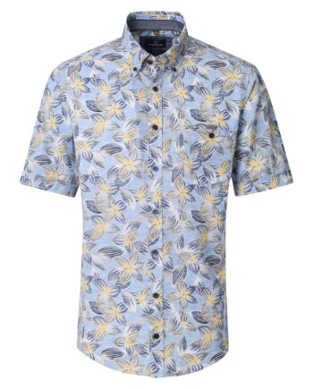 CASAMODA Herren Freizeithemd Kurzarm Casual Fit mit sommerlichem Print