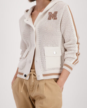 MONARI Damen Strickjacke mit Ajour-Struktur