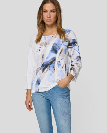 RABE Damen Pullover mit Allover-Print in Sweatware