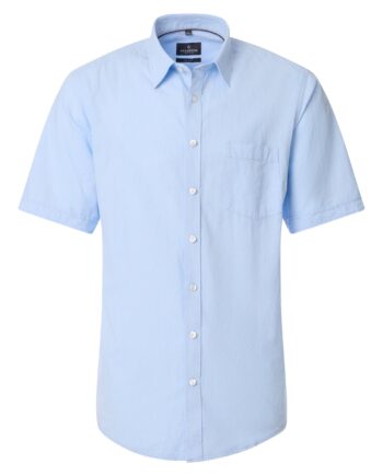 CASAMODA Herren Leinenhemd mit kurzen Ärmeln