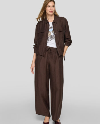 RABE Damen Hemdbluse in Blouson-Form Braun