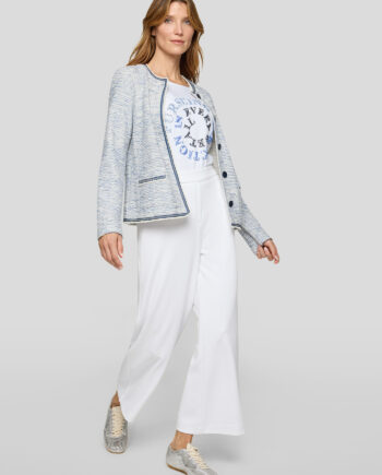 RABE Damenblazer in silbergrau mit Knopfleiste