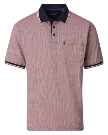 CASAMODA Herren Polo-Shirt in rot mit Brusttasche